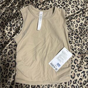 Lululemon All It Takes Ribbed Nulu Tank - Size 6 - Trench